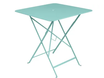 FERMOB - BISTRO+ LAGOON BLUE - Folding square steel table by In Stock - view 2